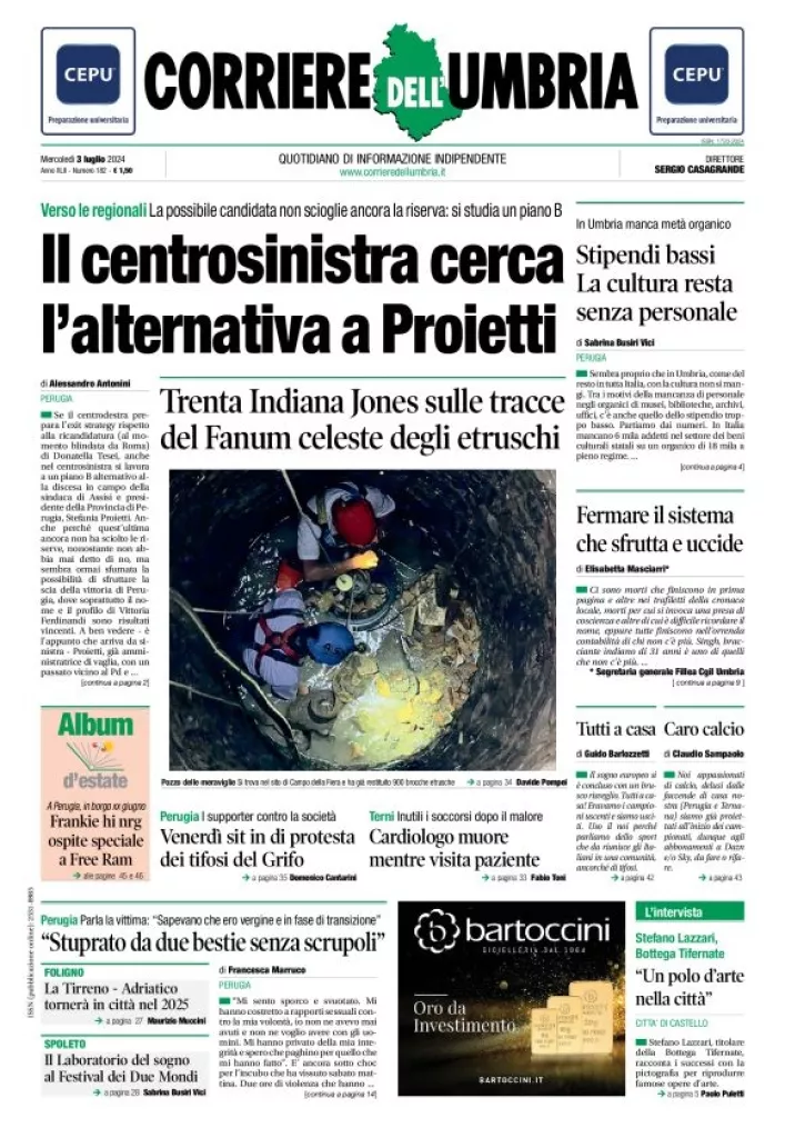 Prima-pagina-corriere umbria-del-2024-07-03